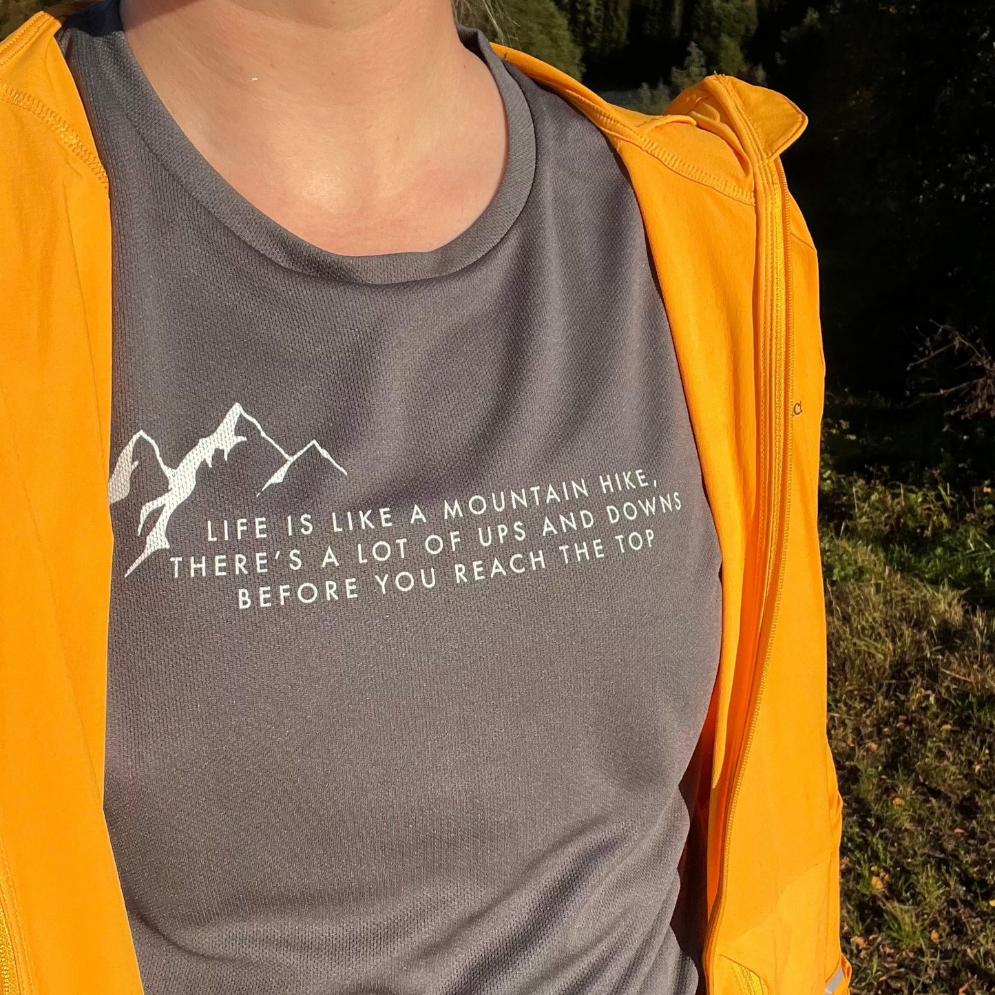 Life is Like a Mountain Hike Womans Active T-shirt