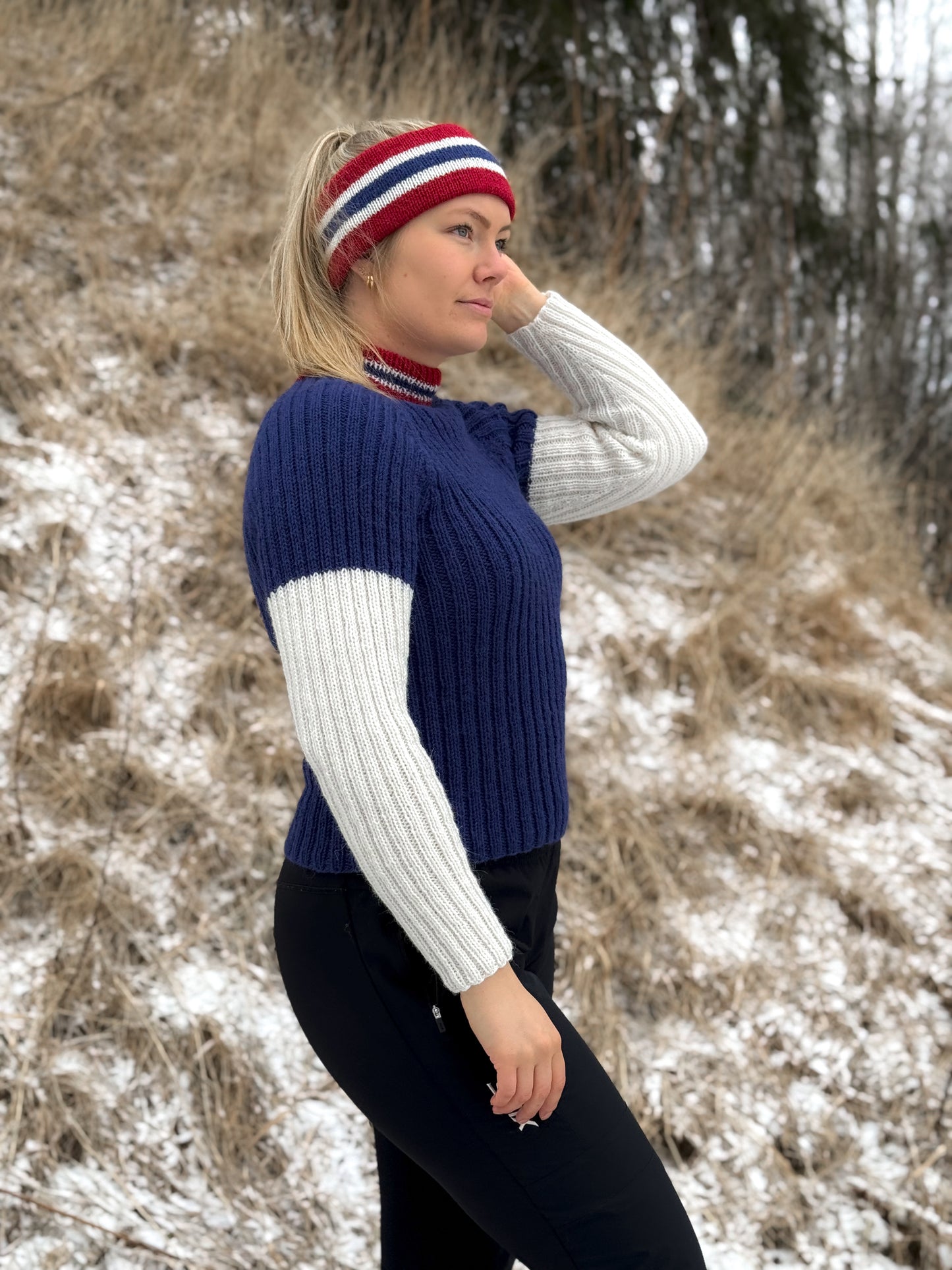 The NorthWay Sweater + Headband Oppskrift